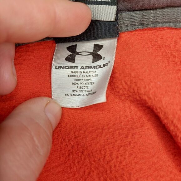 Woman's Under Armour Orange Hoodie Sweater sz Large - Picture 8 of 10
